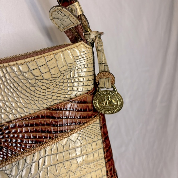 Brahmin tricolor leather handbag. - Picture 3 of 7